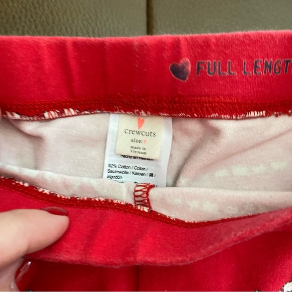 Crewcuts Kids Leggings - Star Print, Plaid, and Red w/Bows 7 - Picture 7 of 11